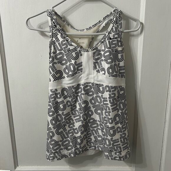 Nike Women's Black and White Tank Top - Picture 1 of 3
